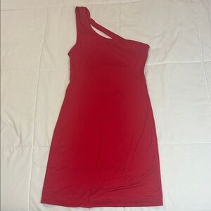 Revolve Superdown Red One-Shoulder Bodycon Dress